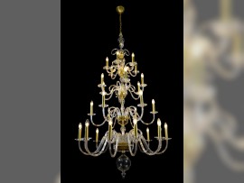 Large design glass chandelier dia 100 cm, Height 200 cm