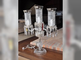 Baccarat table lamp with three vases