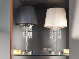 Modern Baccarat table lamps with shades