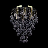 Chandelier with balls in the shape of a cone dia 46 x 50 cm - extinguished