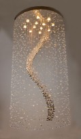 Modern helix chandelier 18 bulbs - lit