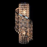 Colorful spiral crystal wall light - lit