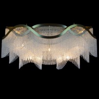 Video - Modern wave chandelier with pearls