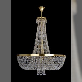 Modern strass chandelier dia 70 x 84 cm in the shape of a tall crystal hat