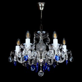 Samples of several types of chandeliers with antique silver metal finish (old-silver plated  brass)