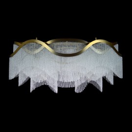 Modern chandelier "sea waves with pearls"